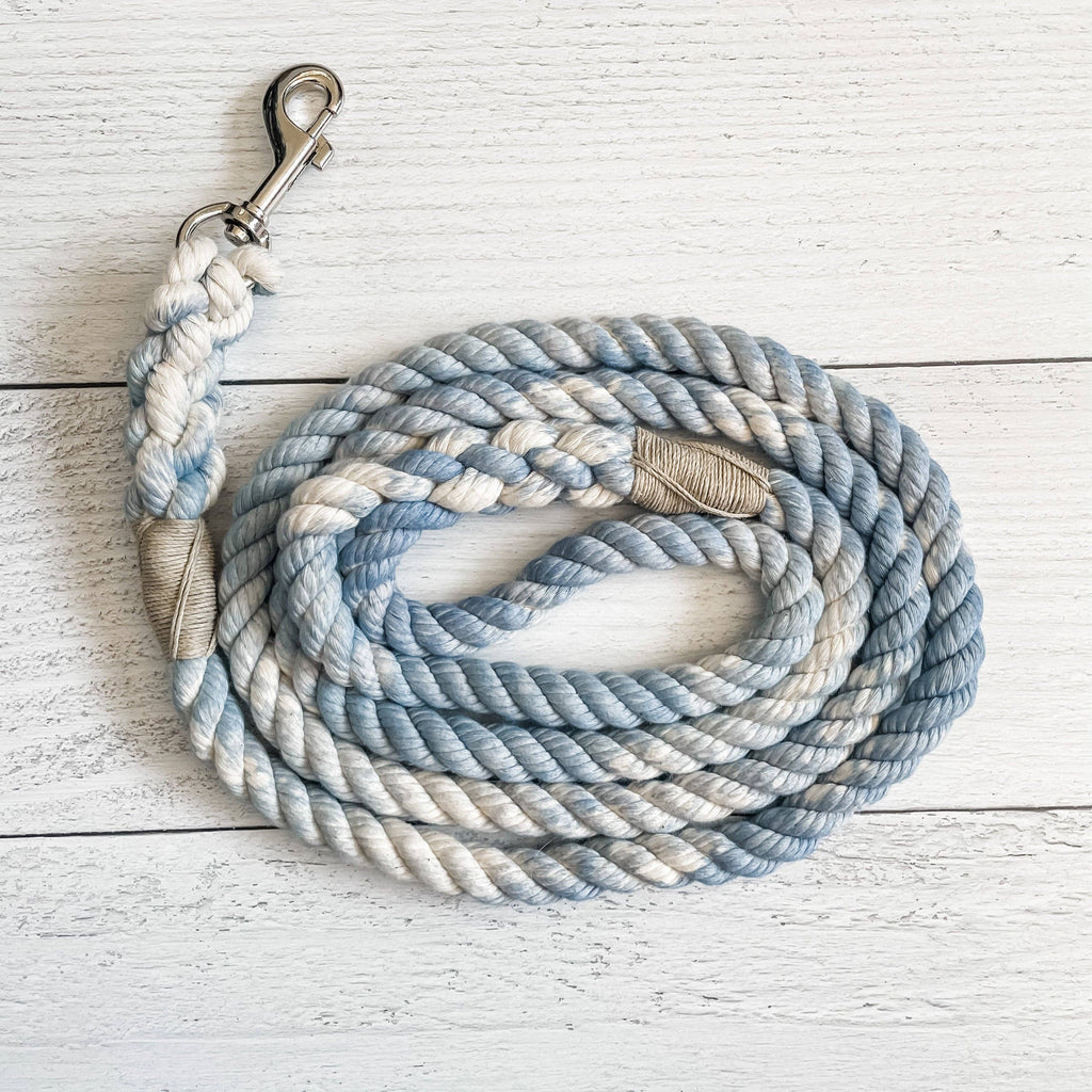 Sky Blue Leash: 4 Feet / Marbled / 3/8 Inch