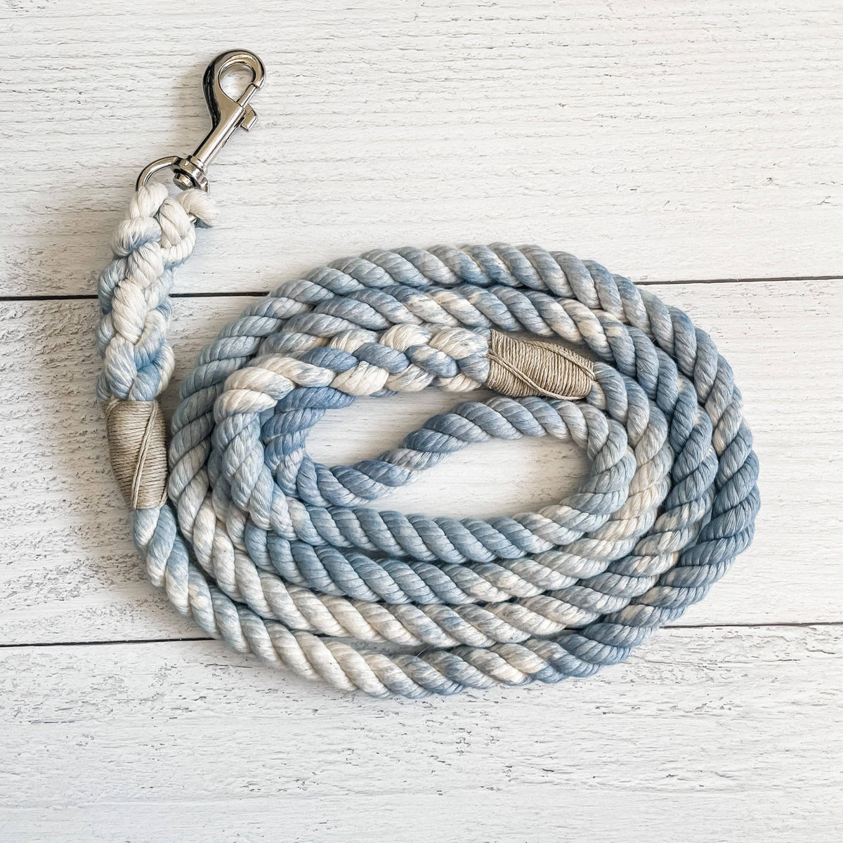 Sky Blue Leash: 4 Feet / Marbled / 3/8 Inch