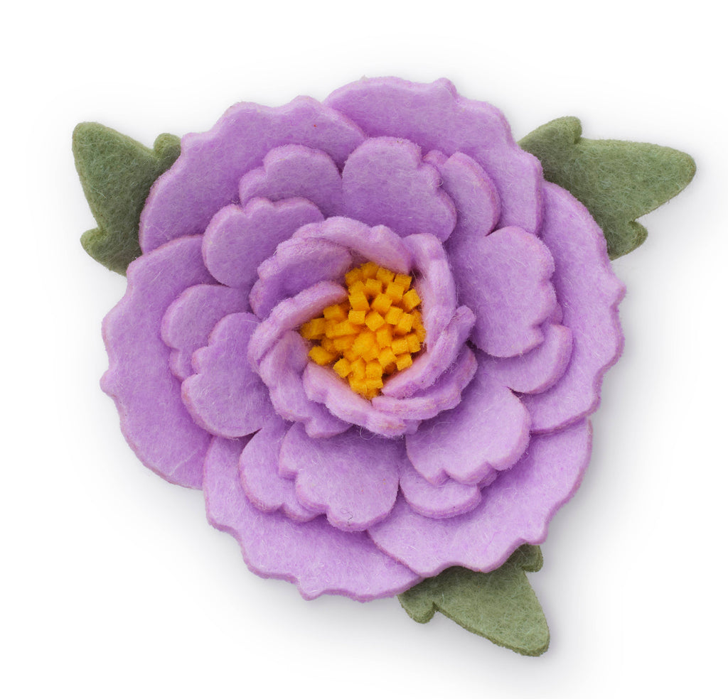 Lilac Peony Dog Collar Flower