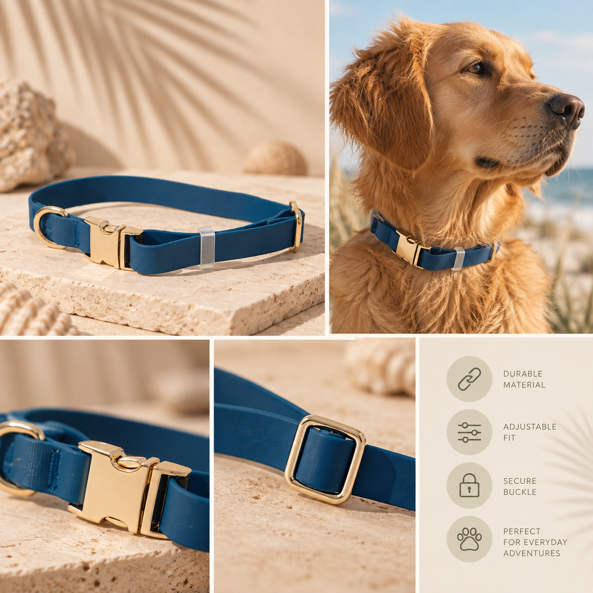 Waterproof Dog Collar | Navy