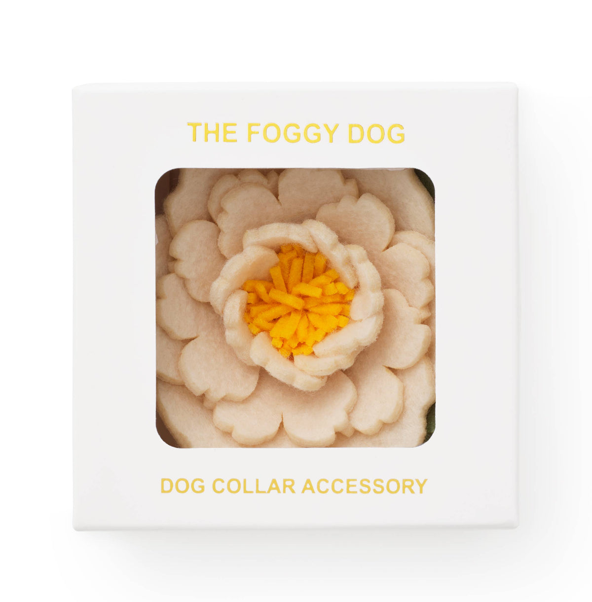 Ivory Peony Dog Collar Flower
